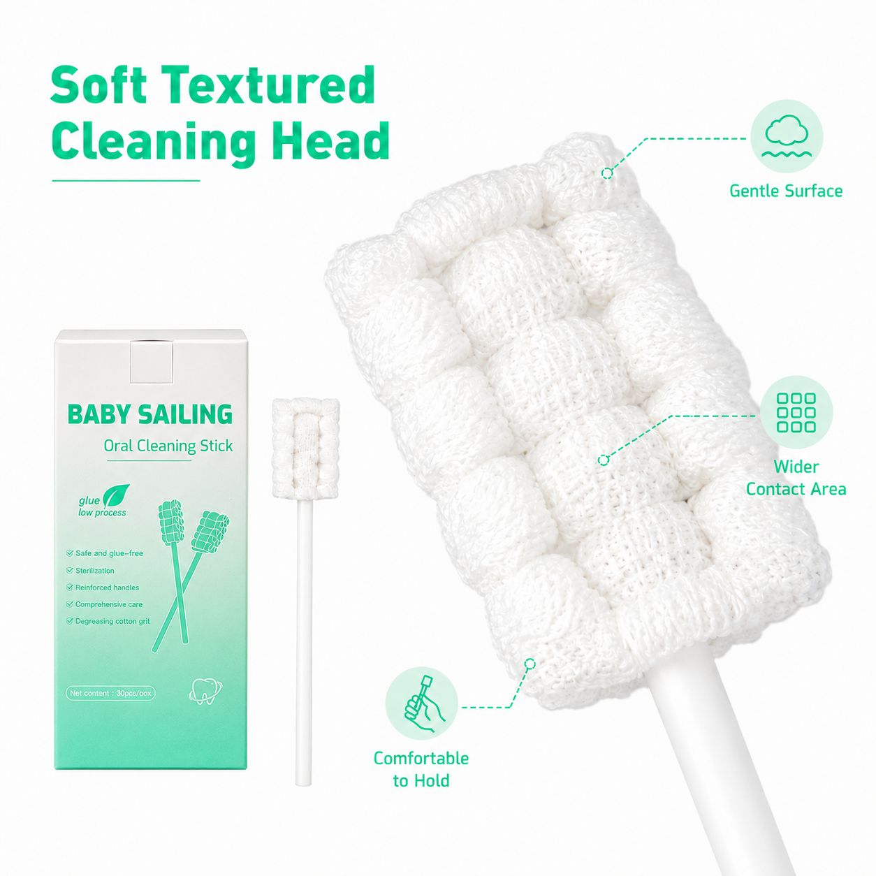 Baby Oral Cleaning Sticks - wholesale export carton packaging