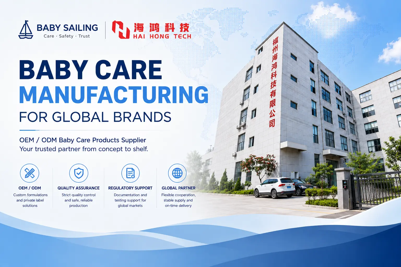 Baby Sailing baby care manufacturing facility for global brands